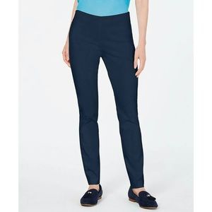 Charter Club Women’s Waist Smoothing Tummy Control Twill Intrepid Blue Pants 6 P